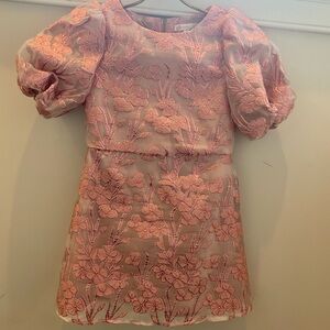 GB Girls Pink Floral Formal Dress